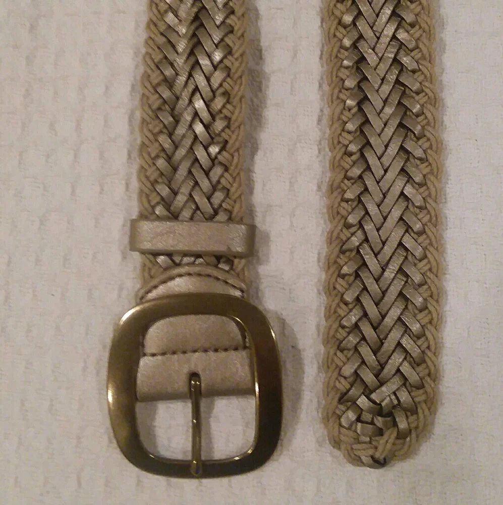 Unknown Brand Name Gold Braided Belt New With Tags